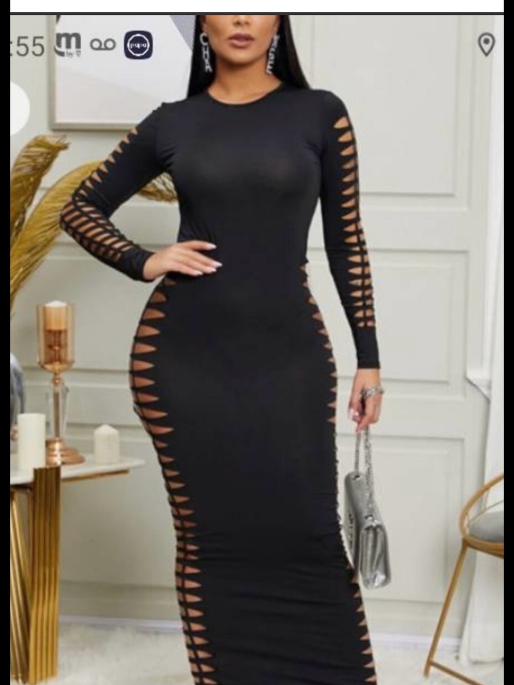 Versace Black Maxi Dress Like New! Worn only ounce